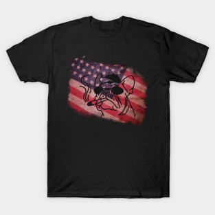 Best Dog Dad Ever American Flag T-Shirt